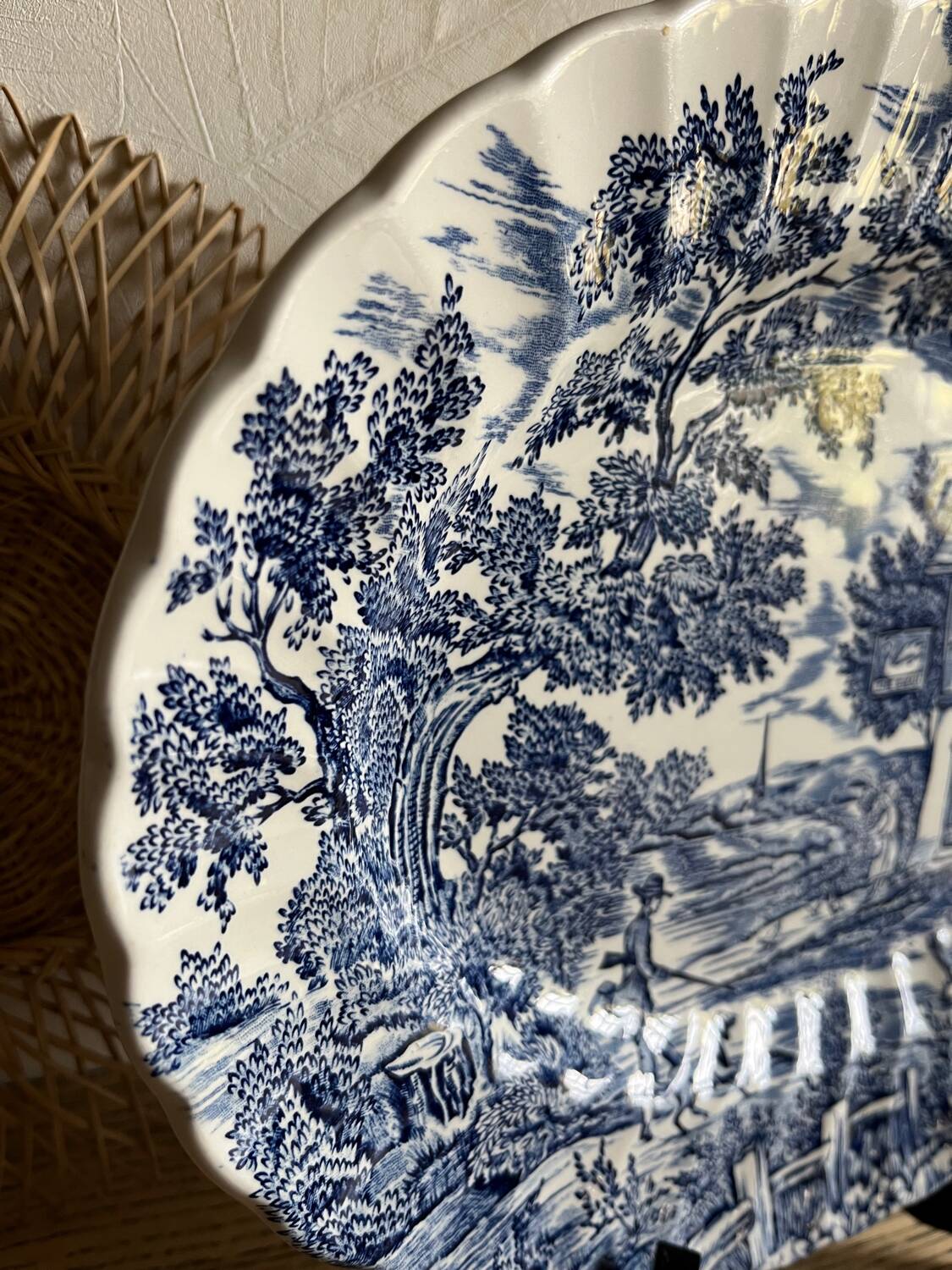 The Hunter Myott Blue Oval Dish