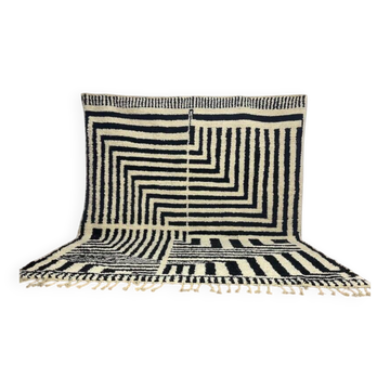Tapis en laine pure fait main traditionnelle taille 1,4/2,6 cm