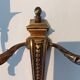 Pair of neoclassical sconces in bronze and gilded brass 1950.