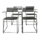 4 X line chairs with armrests designed by Niels Jørgen Haugesen