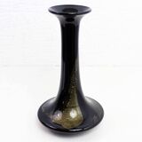 Theresienthal black and gold glass vase 1970