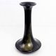 Vase en verre Theresienthal noir et or 1970