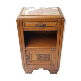 Oak art deco style bedside table