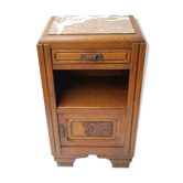 Oak art deco style bedside table