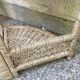 Vintage rattan corner shelf