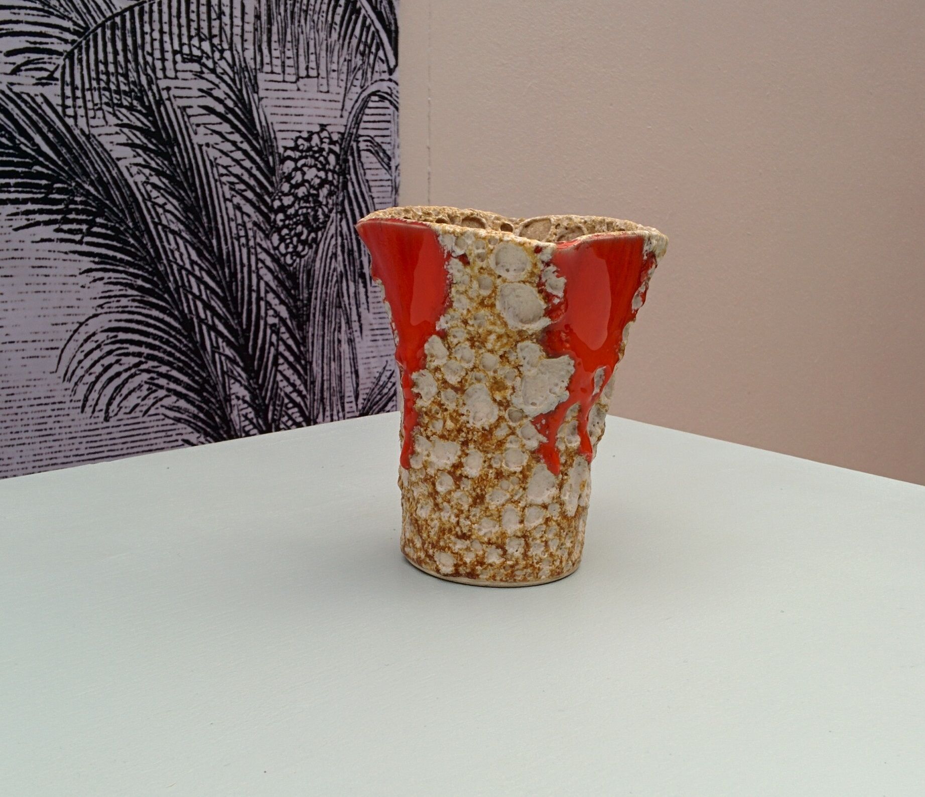 Orange vase vintage