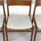 Chaises de Salle à Manger en Teck par Johannes Nørgaard, Danemark, Set de 4, 1960s