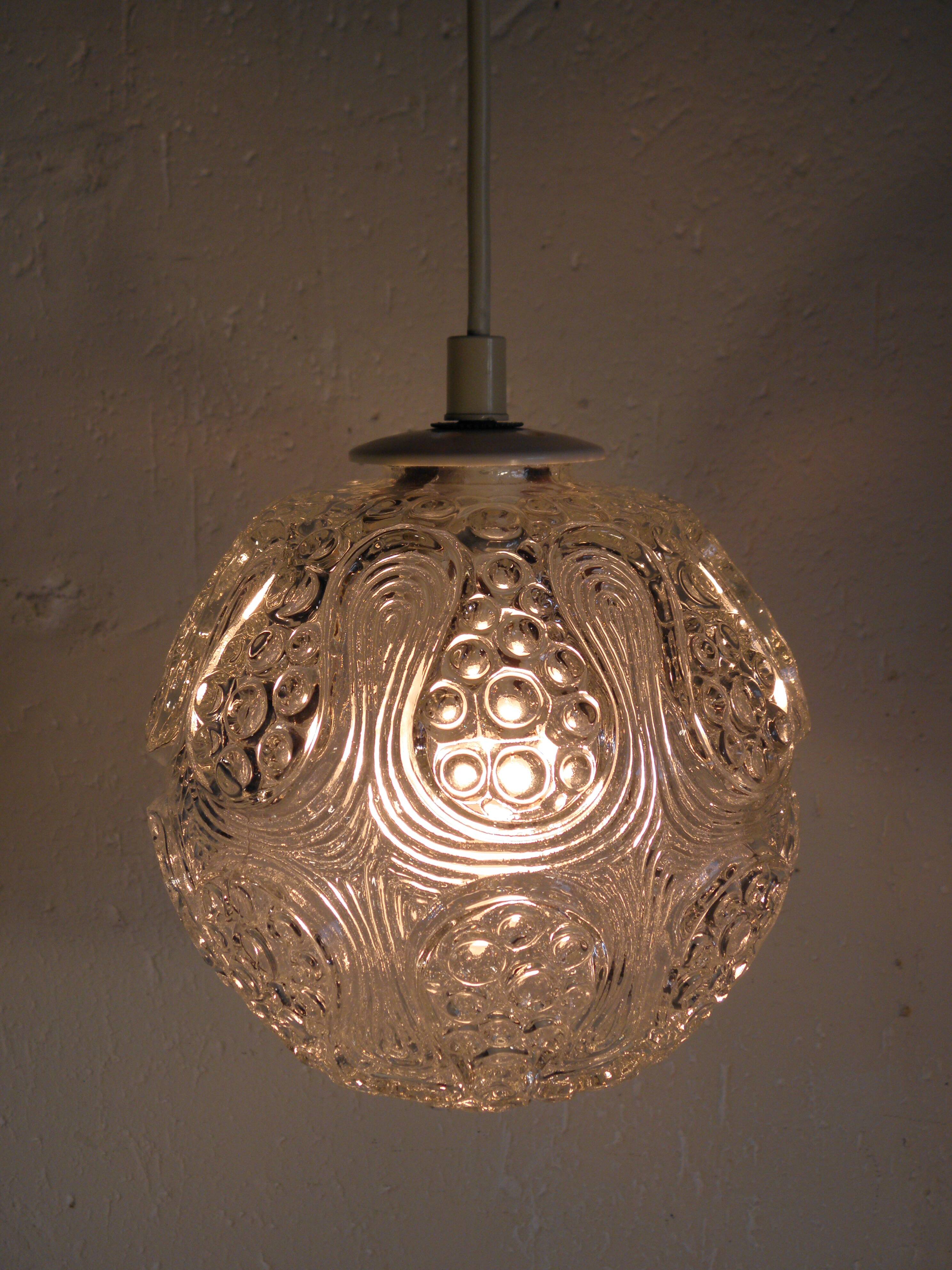 70s globe pendant light