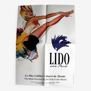 Affiche publicitaire 'Brenot' et revue 'Lido' vintage