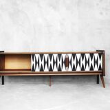 Norwegian teak vintage sideboard with pattern 1960 s