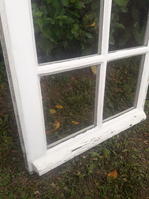 Glass window h146xl227 in arched oak