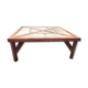 Table basse extérieur industrielle en fer et bois