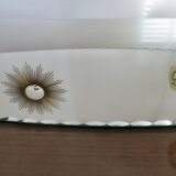 Very large oval beveled mirror, to put down, art deco, 40s 50s