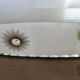 Very large oval beveled mirror, to put down, art deco, 40s 50s