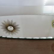 Very large oval beveled mirror, to put down, art deco, 40s 50s