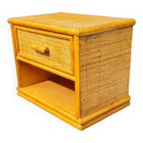 Vintage rattan bedside