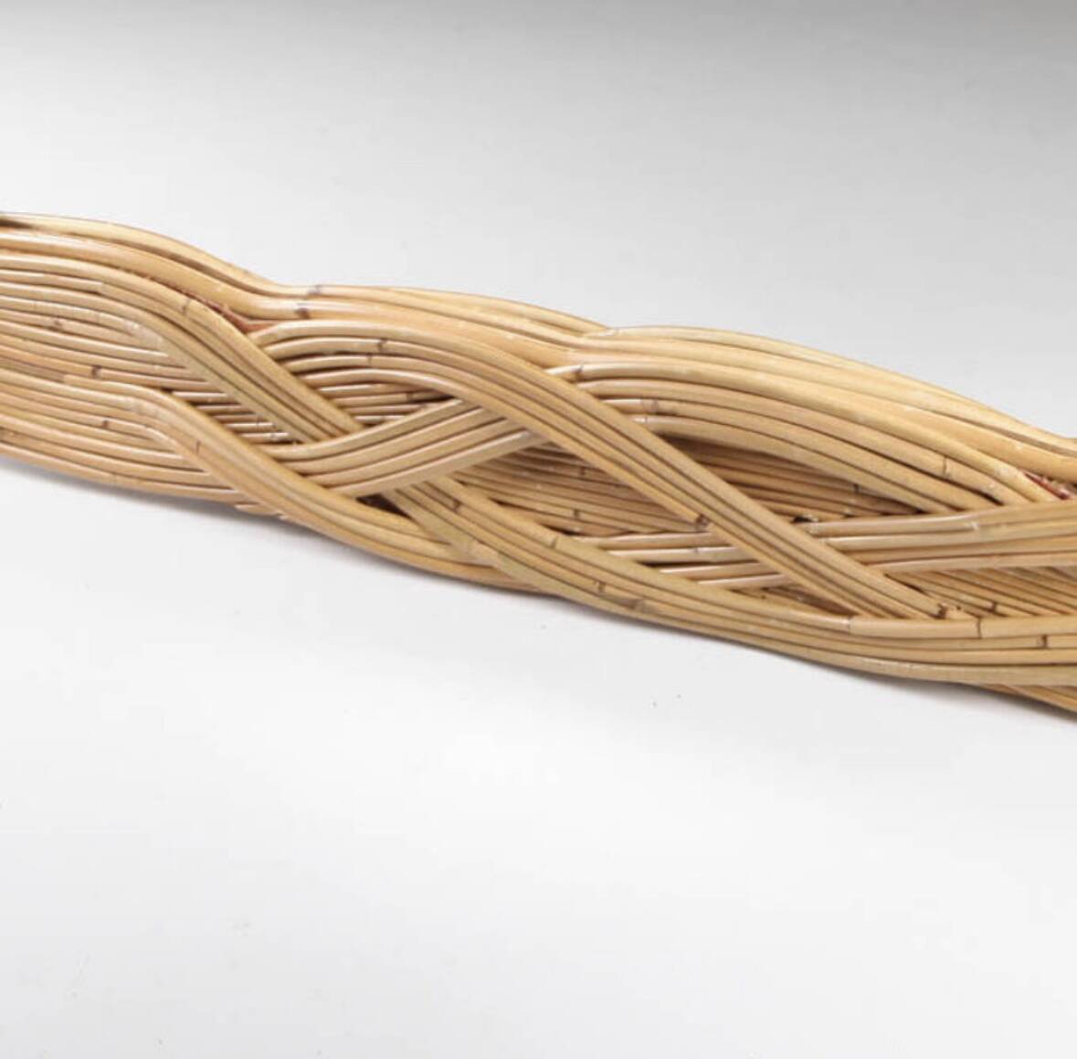 Rattan "leaf" mirror