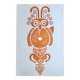Estampe originale Pré-Colombienne, Aztèques Colombie folk années 60