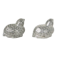 Metal salt and pepper shakers depicting two quails, 1970