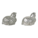 Metal salt and pepper shakers depicting two quails, 1970