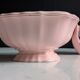 Vintage powder pink earthenware duo. Salins les Bains. 1950s.