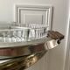 Art Deco mirror tray with appetizer compartments