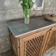 Antique solid pine sideboard with a zinc top.