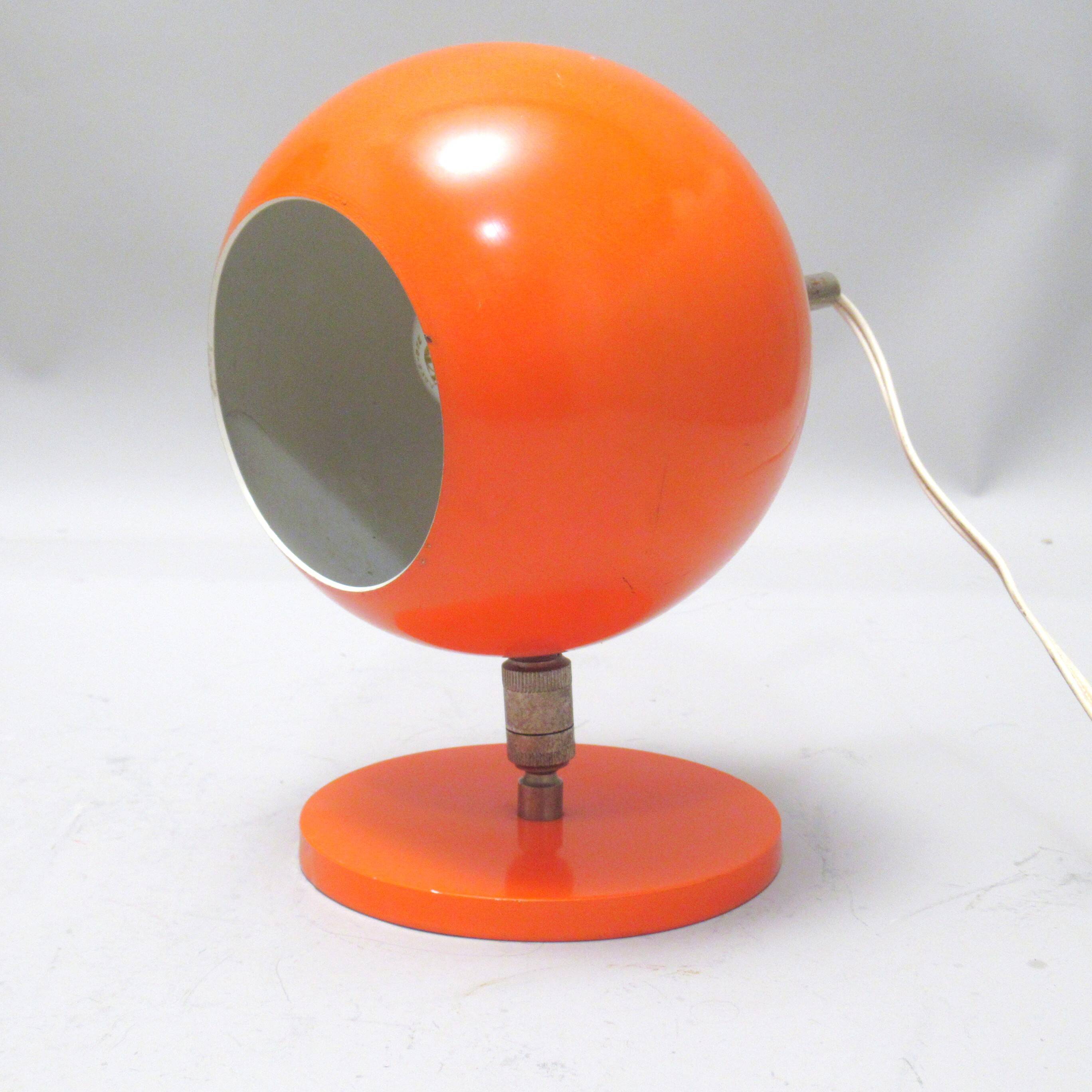 Orange ball lamp Koch & Lowi OMI 1970