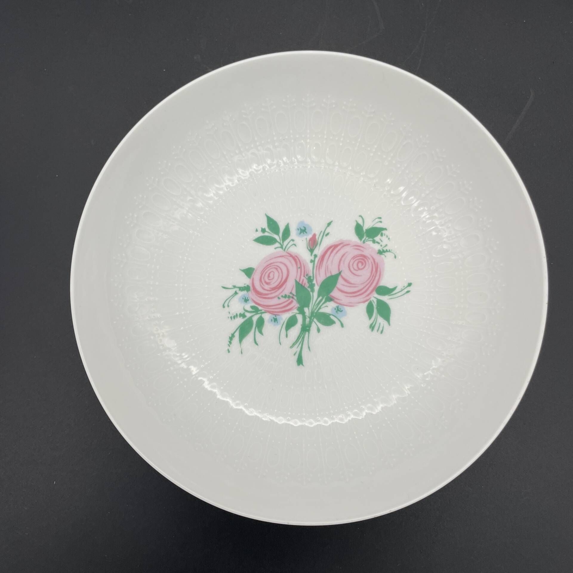 Rosenthal porcelain coupe Romanze Rosa Rose – relief decoration, wine