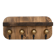 Wall shelf made of solid wood with golden hooks - Key holder for the entrance