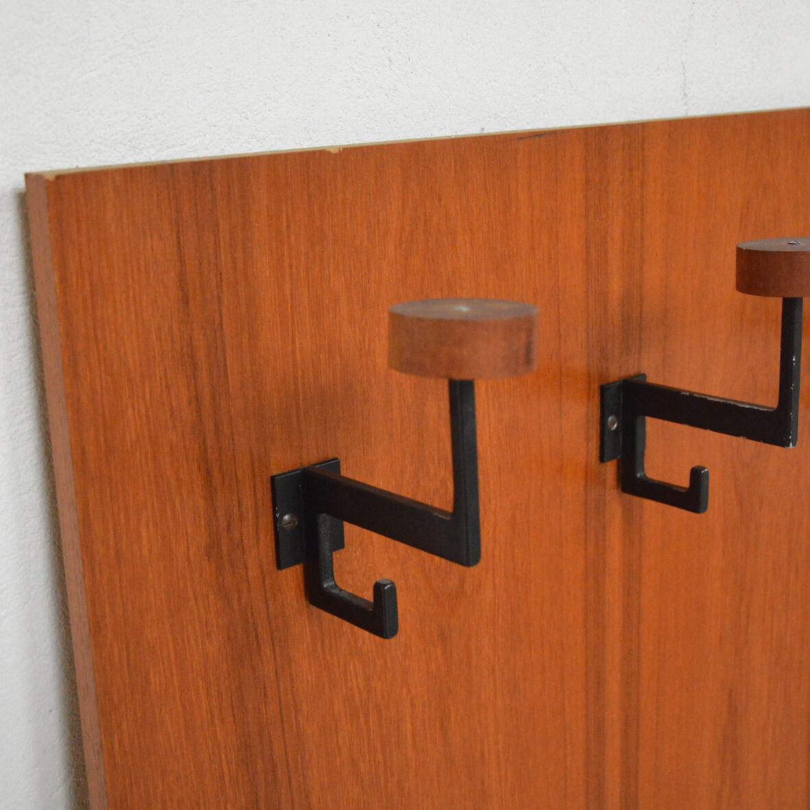 Coat hangers Scandinavian teak, 1960