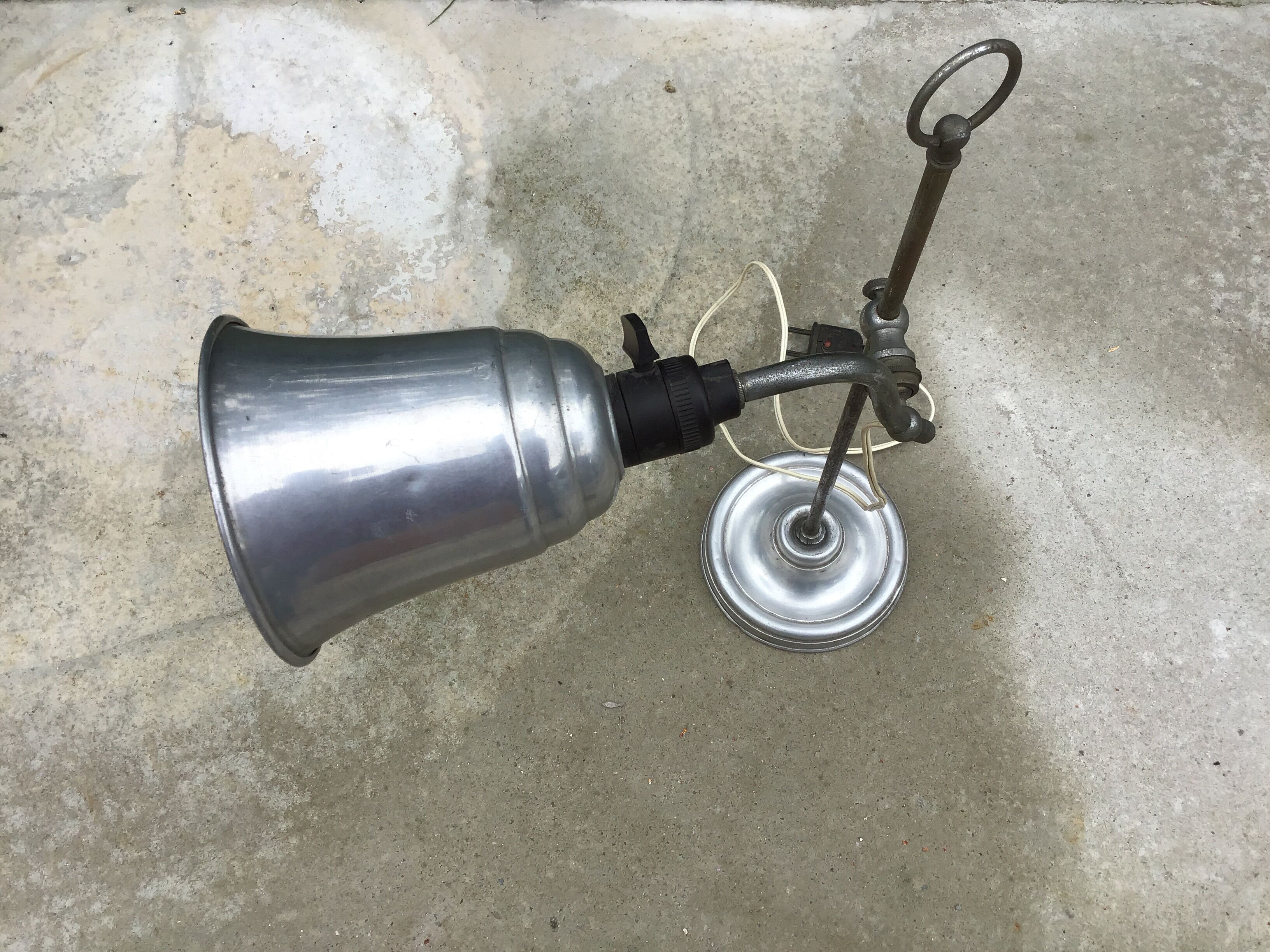 Swan collar office lamp offal aluminum day, workshop, Bakelite.