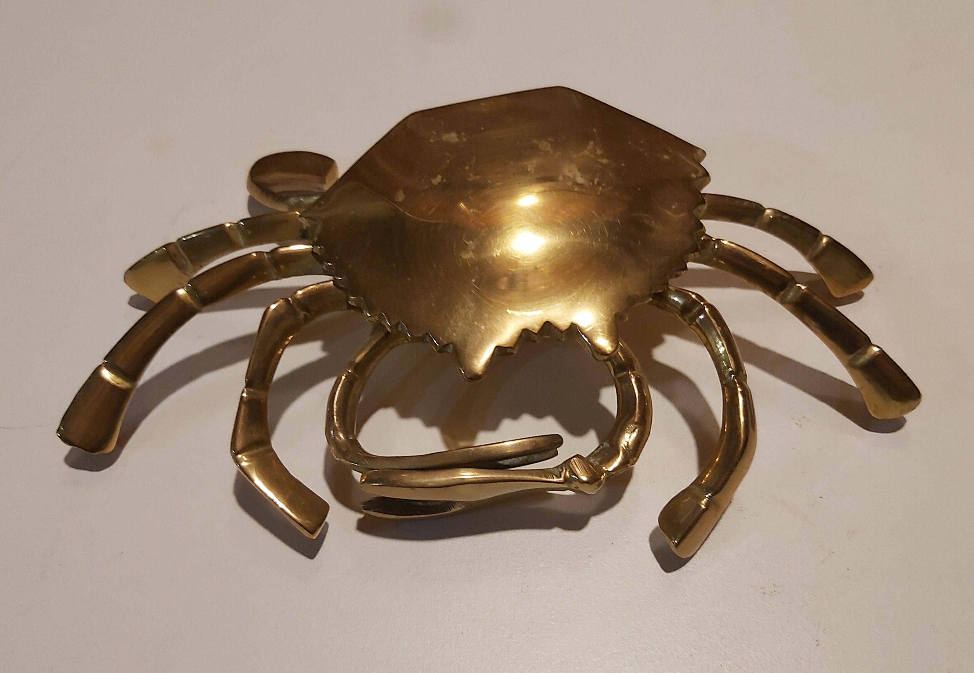 Cendrier crabe en laiton
