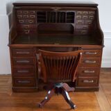 Mahogany cylinder desk