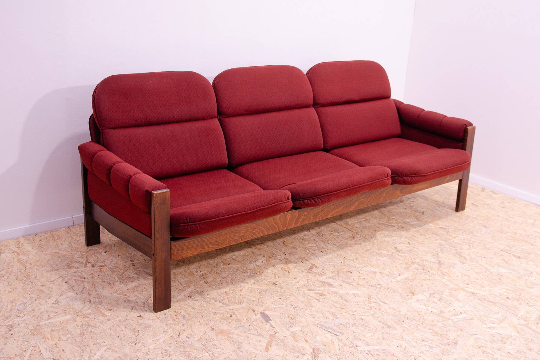 Canapé lounge trois places vintage de style scandinave, 1970
