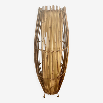 Italian bamboo floor lamp from the 60s and 70s