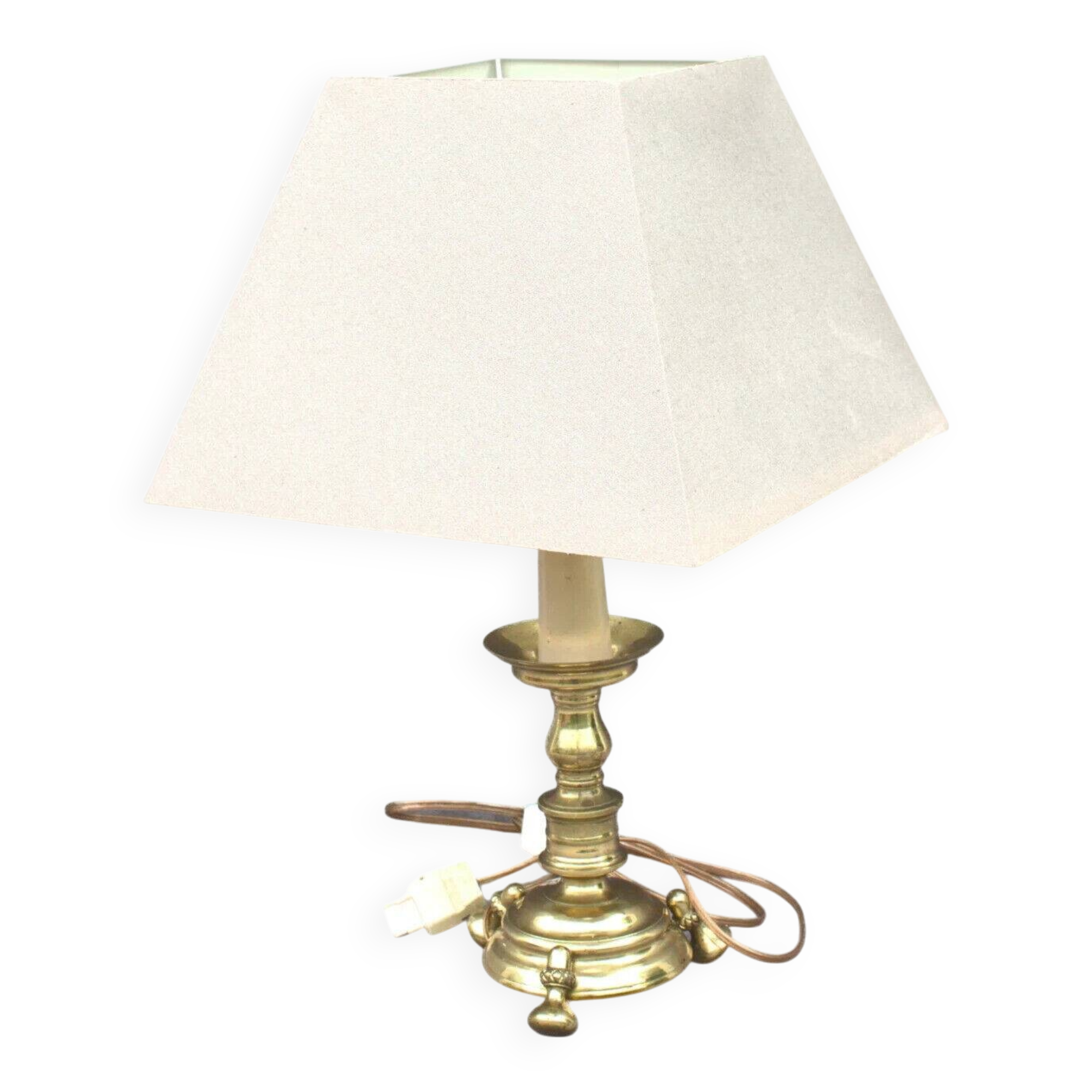 Mid-century design antique brass desk lamp, eye-catcher, gift
