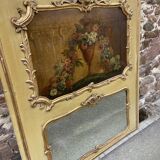 Trumeau & peinture début du XIXe en bois doré.