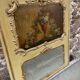 Trumeau & early 19th century painting in gilded wood.
