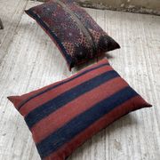 Pair of vintage XXL Kilim cushions