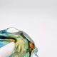 Murano Sommerso Blue Amber Sculpture Bowl 23cm