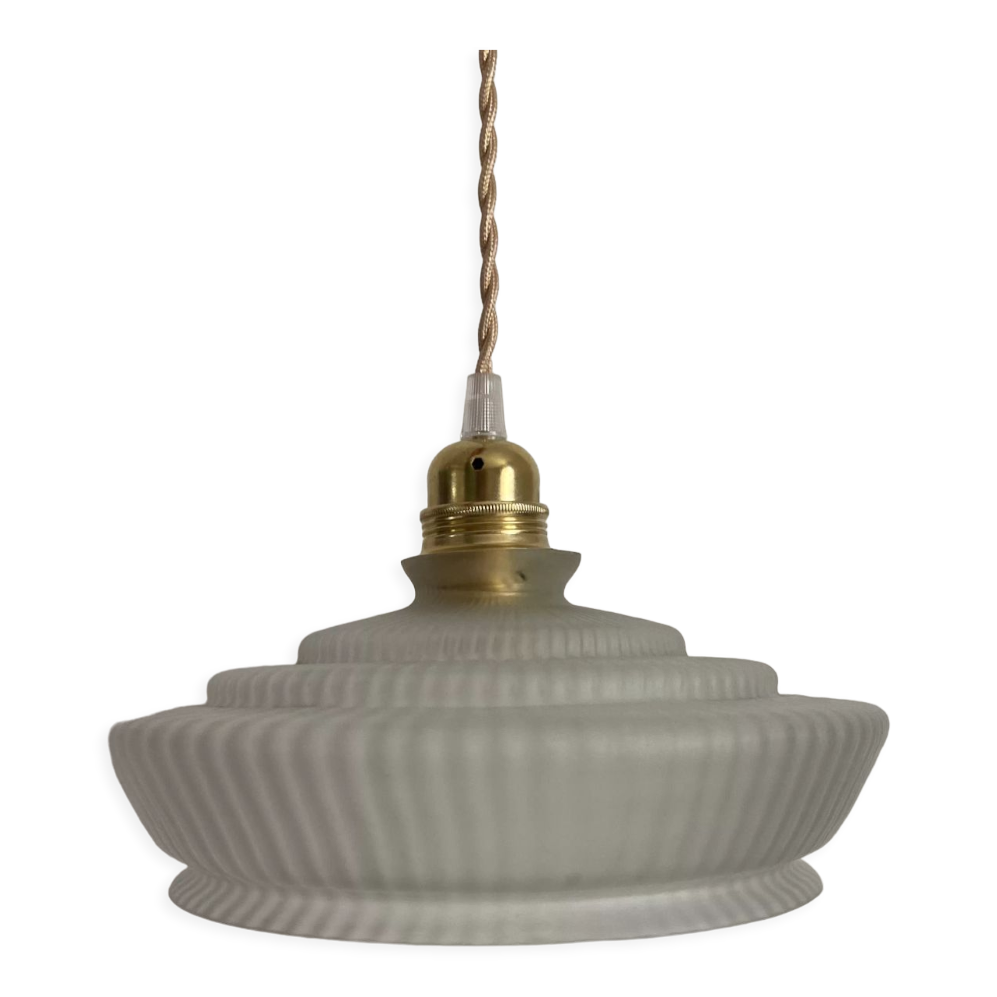 Vintage frosted glass pendant lamp