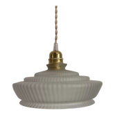 Vintage frosted glass pendant lamp