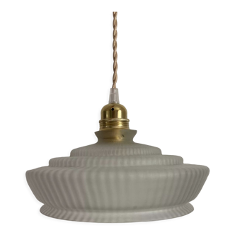 Vintage frosted glass pendant lamp