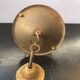 Suspension ancienne lanterne métal doré avec verre moulé années 70 vintage