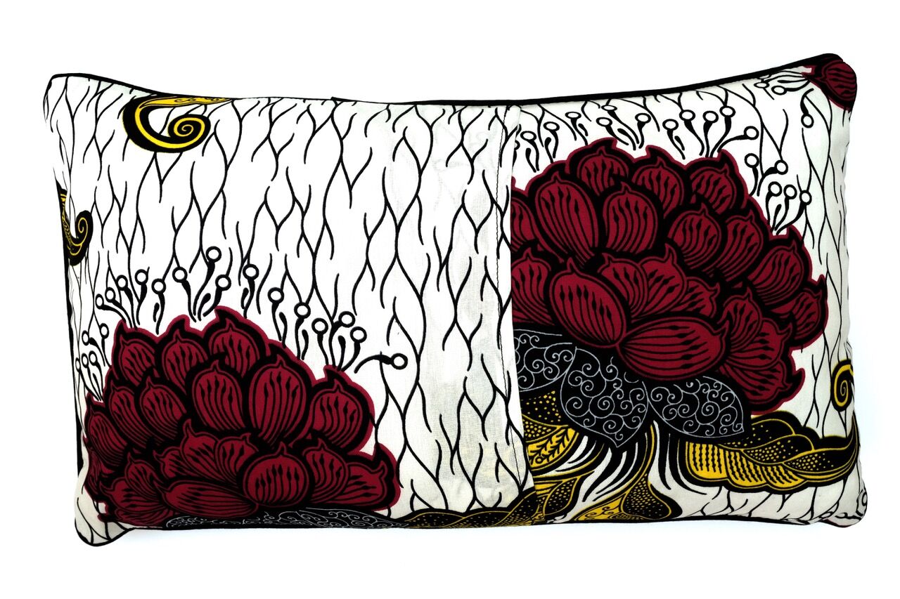 30 X 50 African wax fabric cushion