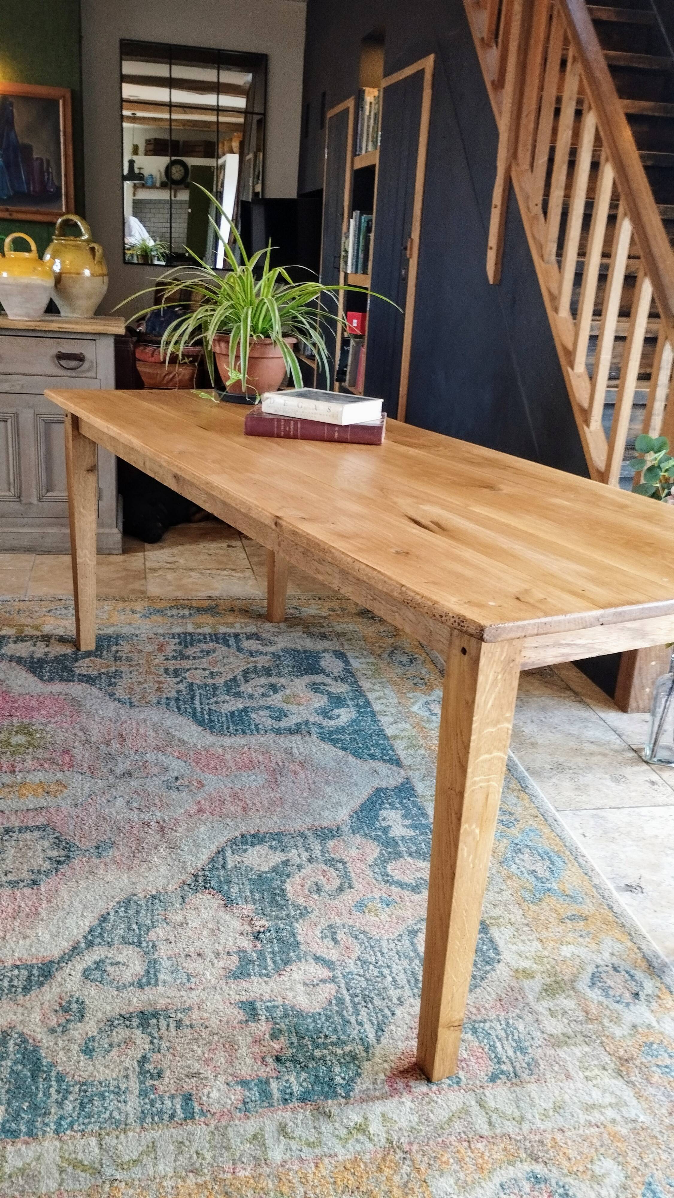 Farmhouse table 200 x 80 light oak