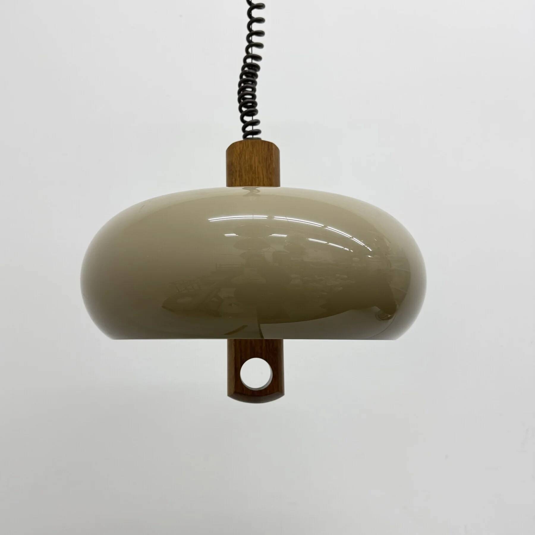 Mid-century space age pendant lamp Temde Leuchten, 1970s Germany
