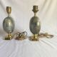 Pair of French 70s lamps Philippe Barbier style