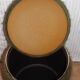 Pouf coffre en moumoute de couleur vert vintage rétro 1960